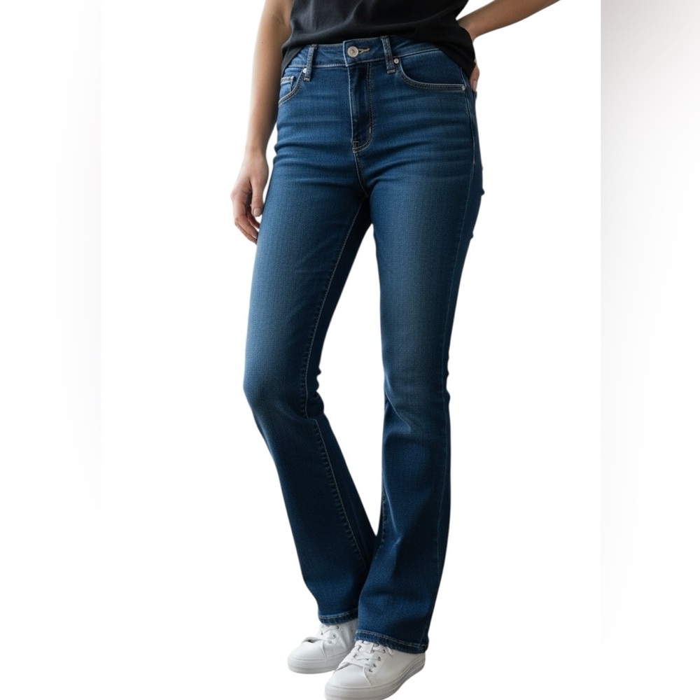 Universal Thread Jeans Flare Leg High-Rise Dark Blue Size 0/25 Classic